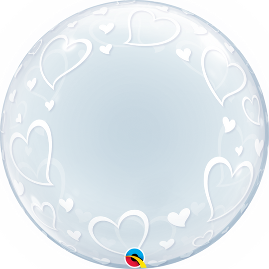 24" DECO BUBBLE - STYLISH HEARTS