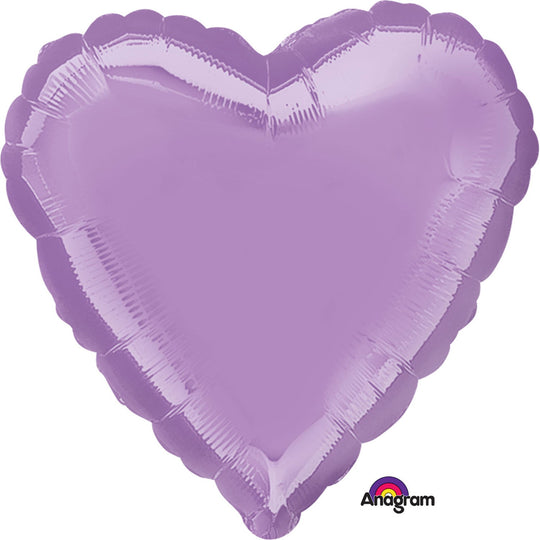 METALLIC - HEART - PEARL LAVENDER