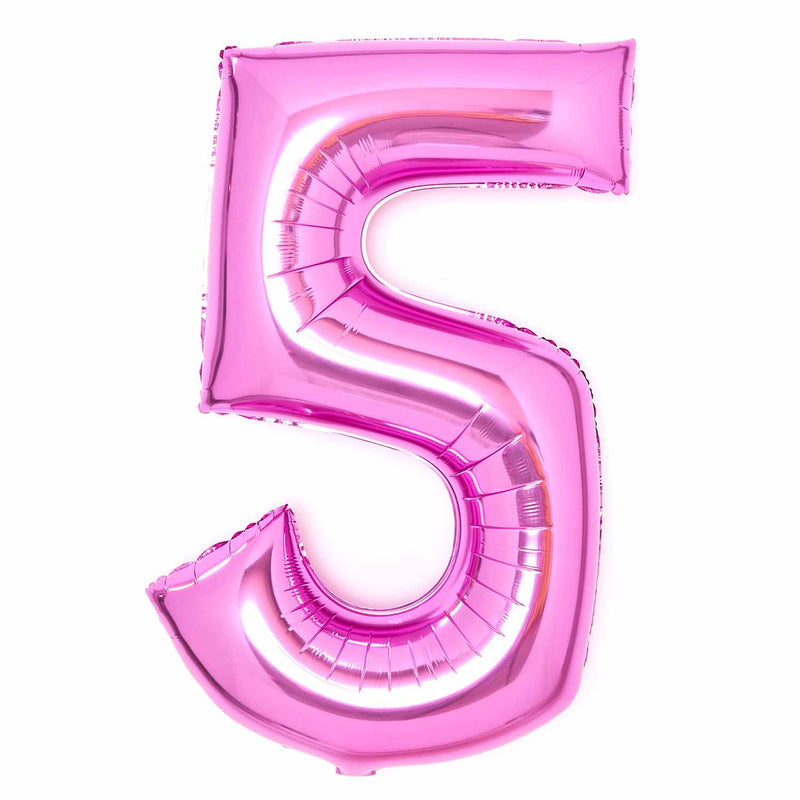 JUMBO NUMBER - 5 - PINK - Partica Party