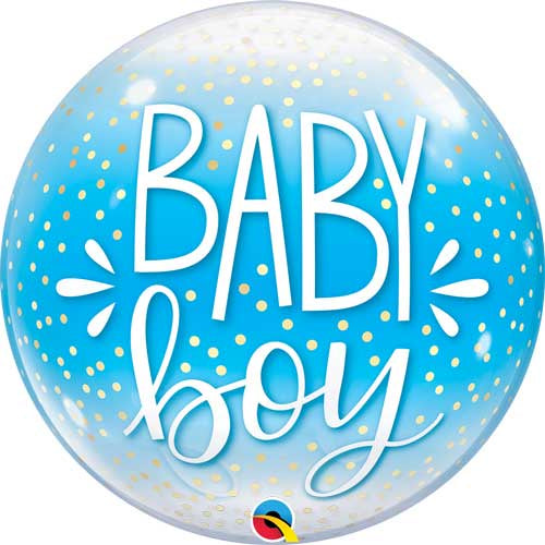22" BUBBLE - BABY BOY - CONFETTI