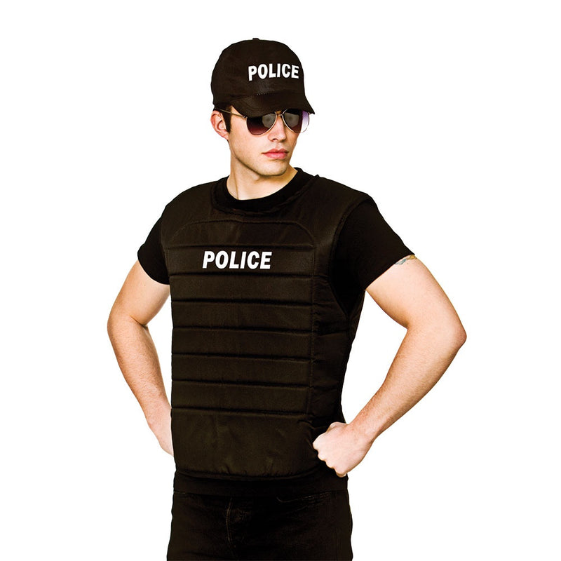 POLICE VEST & CAP SET