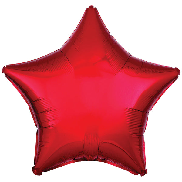METALLIC - STAR - RED - Partica Party