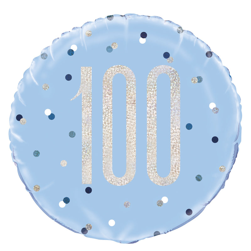 18" FOIL - 100th - BLUE