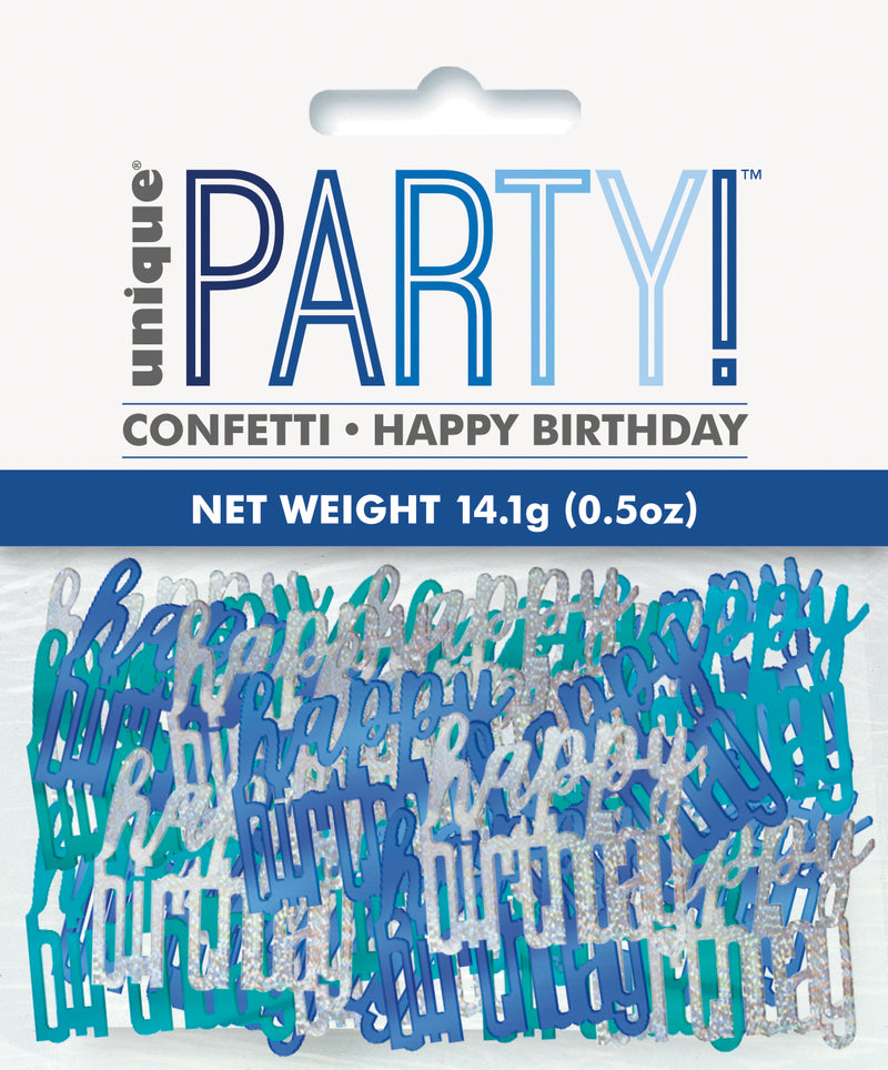 CONFETTI - HAPPY BIRTHDAY - BLUE