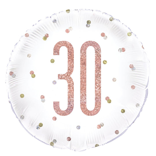 18" FOIL - 30th - ROSE GOLD