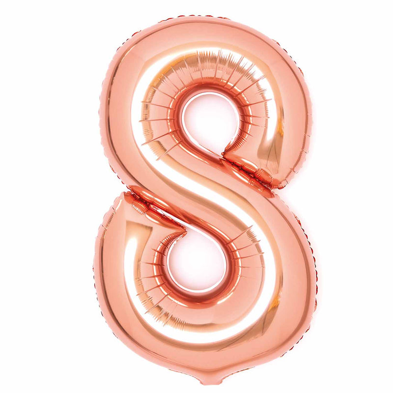 JUMBO NUMBER - 8 - ROSE GOLD - Partica Party