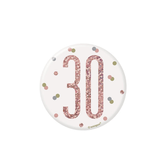 BADGE - 30th - ROSE GOLD