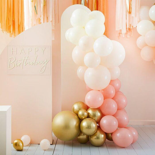 BALLOON ARCH KIT - PEACH AND GOLD