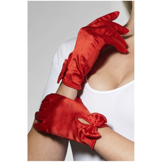 BOW GLOVES - RED