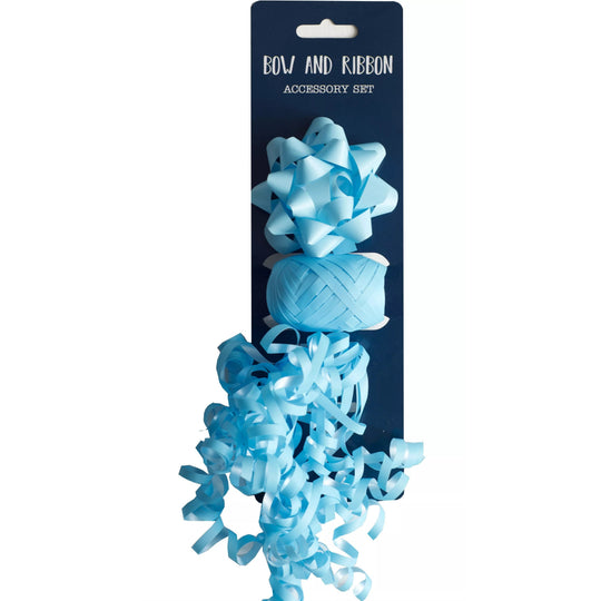 BOW & RIBBON SET - LIGHT BLUE