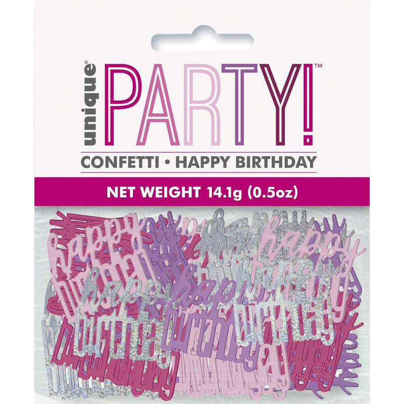 CONFETTI - HAPPY BIRTHDAY - PINK-CONFETTI-Partica Party