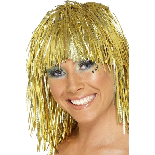 CYBER TINSEL WIG - GOLD