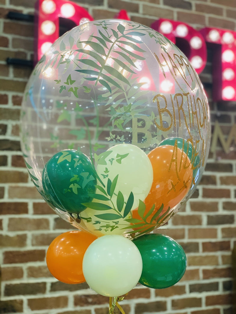 Custom Multi Bubble Balloon - Ribbon & Weight-CUSTOM BUBBLE-Partica Party