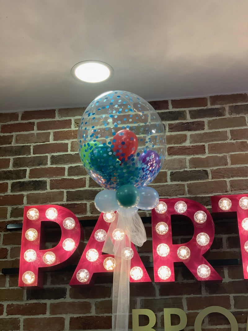 Custom Multi Bubble Balloon - Tulle & Weight-CUSTOM BUBBLE-Partica Party