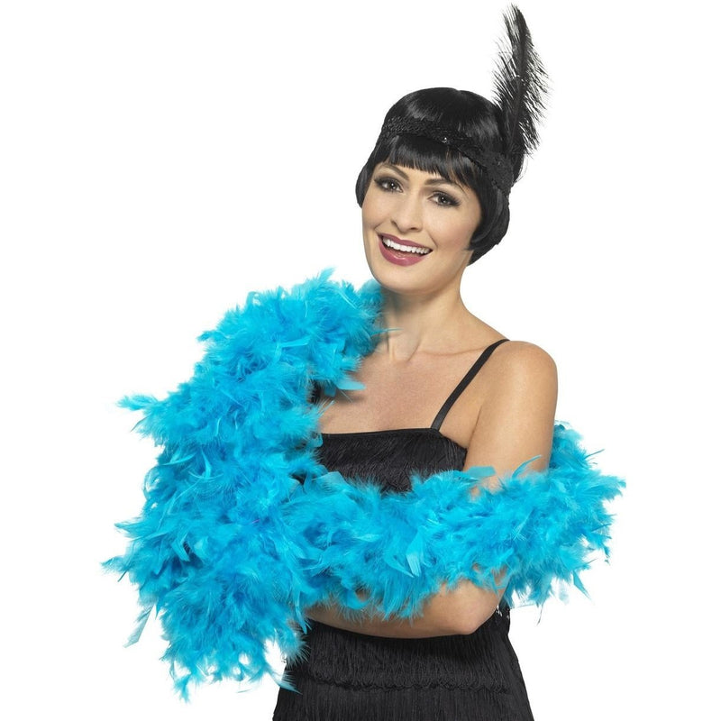 DELUXE FEATHER BOA - TURQUOISE-1920-Partica Party