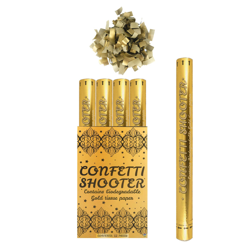 GOLD PAPER CONFETTI SHOOTER - 50CM-Confetti SHooter-Partica Party