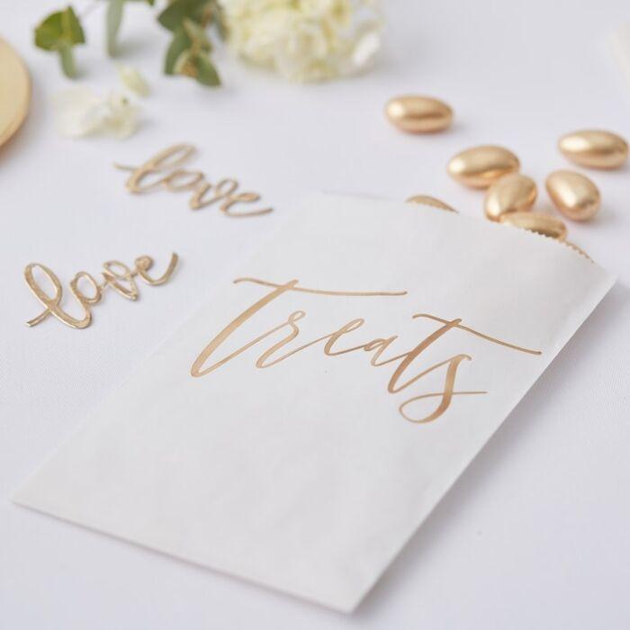 GOLD WEDDING - GOLD FOILED TREAT BAGS-WEDDING MISC-Partica Party