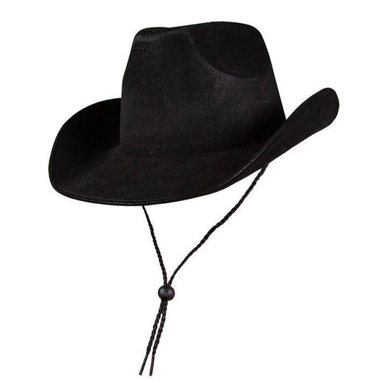 COWBOY HAT - SUPER DELUXE BLACK SUEDE