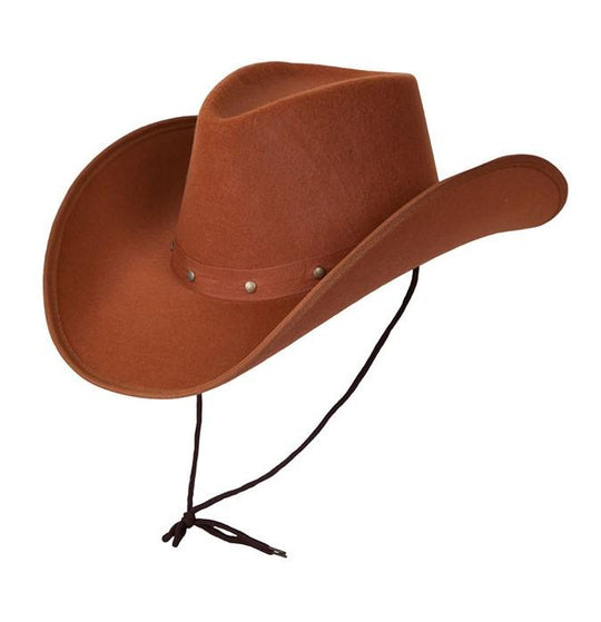 TEXAN COWBOY HAT - LIGHT BROWN