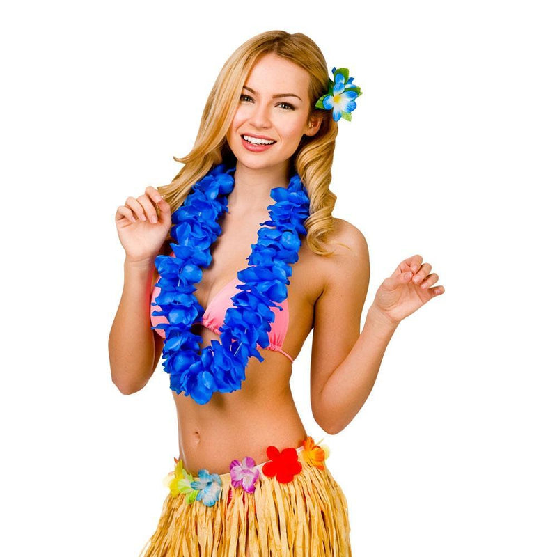 HAWAIIAN LEI - ROYAL BLUE-Hawaiian-Partica Party