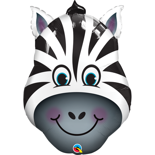 JUMBO FOIL BALLOON - ZANY ZEBRA