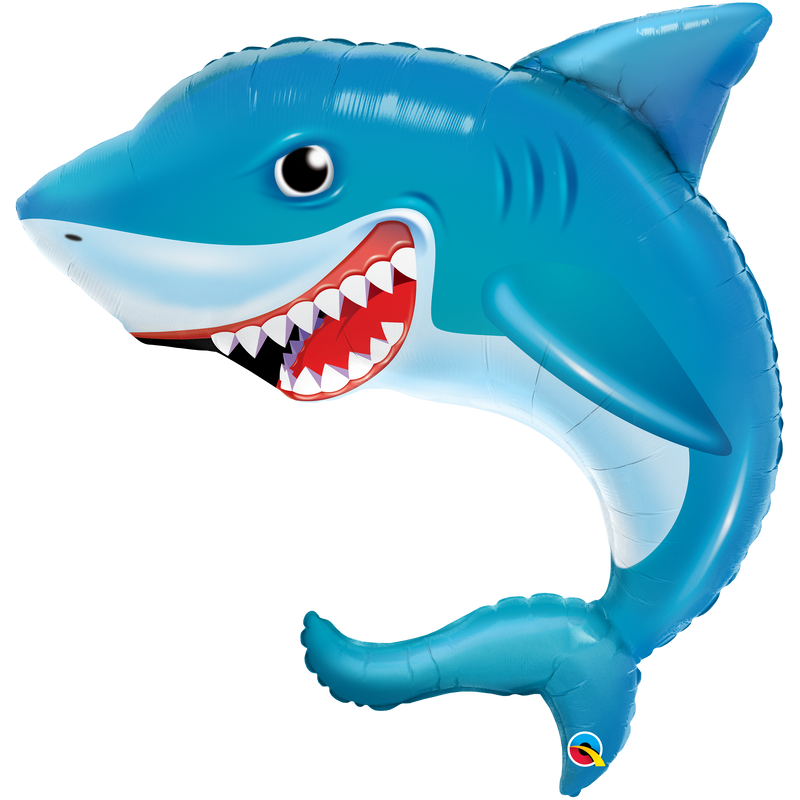 JUMBO FOIL - SMILIN' SHARK-SHARK BALLOON-Partica Party