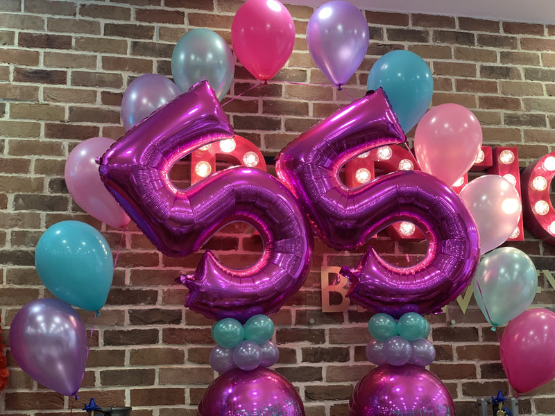 JUMBO NUMBER - 5 - PINK-JUMBO NUMBER-Partica Party