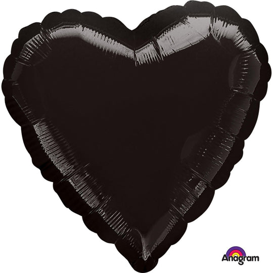 METALLIC - HEART - BLACK