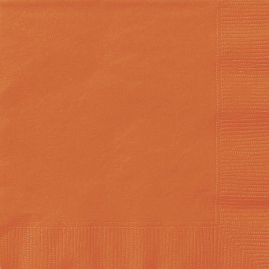 NAPKINS - PUMPKIN ORANGE - PACK OF 20