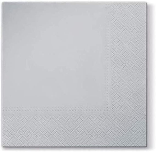 NAPKINS - SILVER- PACK OF 20
