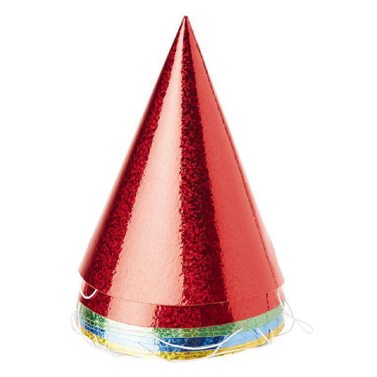 PARTY HATS - PRISMATIC - PACK OF 8