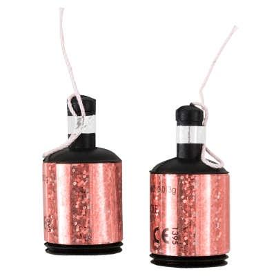 PARTY POPPERS - HOLOGRAPHIC ROSE GOLD - PACK OF 20-party poppers-Partica Party