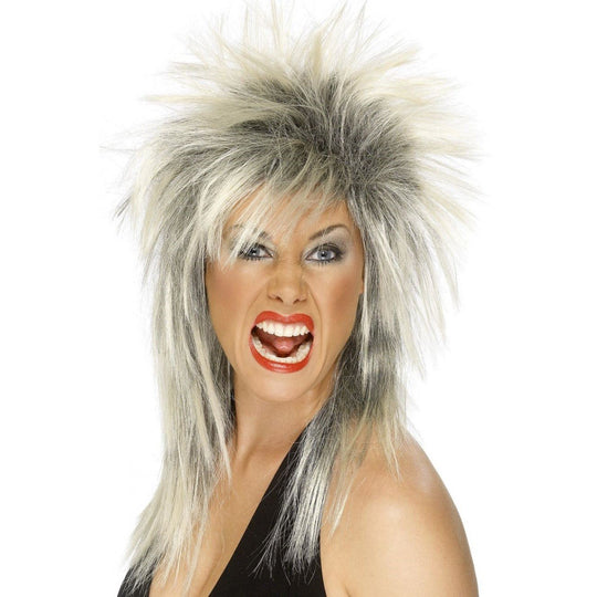 ROCK DIVA LONG MULLET WIG - BLONDE