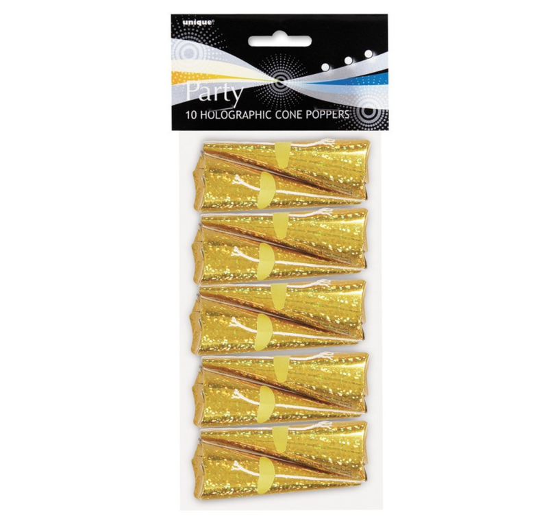 GOLD CONE POPPERS 10ct