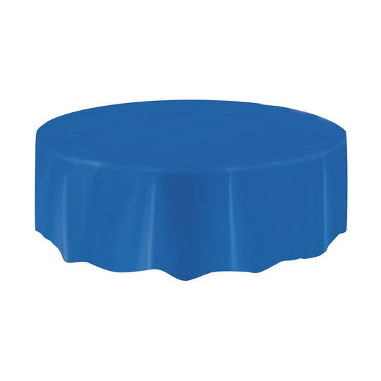 TABLECOVER - ROYAL BLUE - PLASTIC ROUND