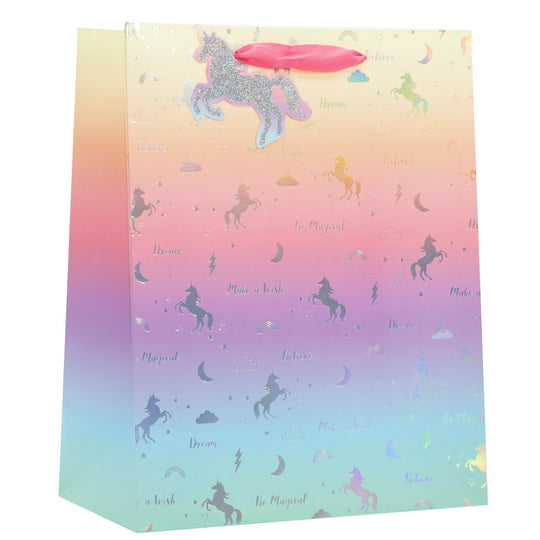 UNICORN SILHOUETTE LARGE GIFT BAG
