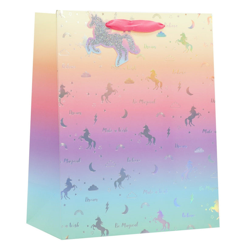 UNICORN SILHOUETTE LARGE GIFT BAG-ACCESSORY-Partica Party