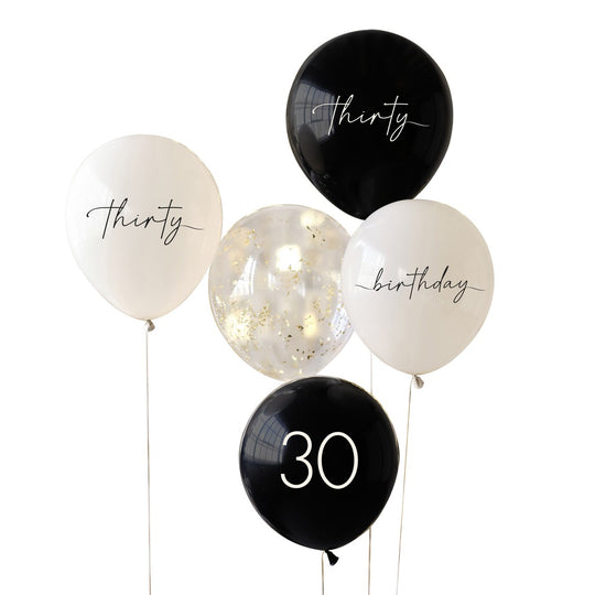 12" LATEX - 30th BIRTHDAY - CHAMPAGNE NOIR