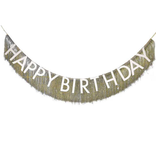 FRINGE BIRTHDAY BUNTING - GOLD
