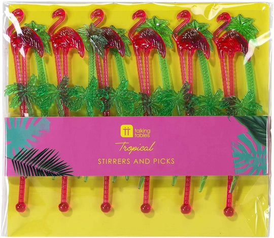 PLASTIC STIRRERS & PICKS - TROPICAL