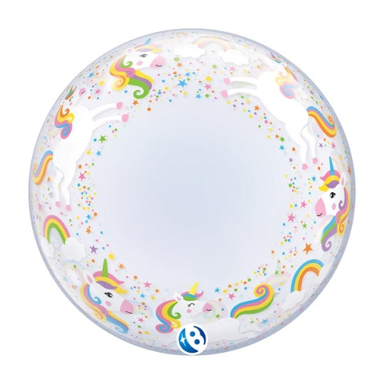 24" DECO BUBBLE - UNICORNS & RAINBOWS
