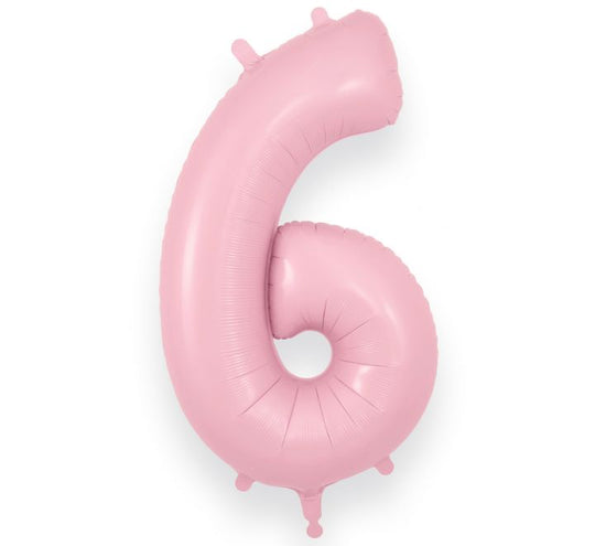 JUMBO NUMBER - 6 - MATTE PINK