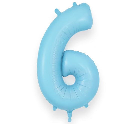 JUMBO NUMBER - 6 - MATTE BLUE