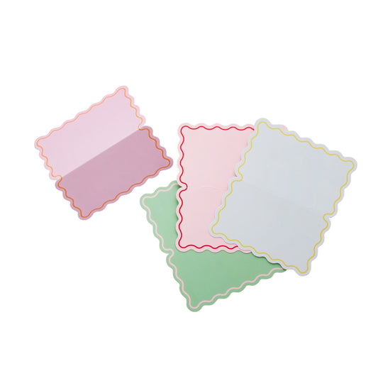 PLACE CARDS - WAVY EDGE - PACK OF 8
