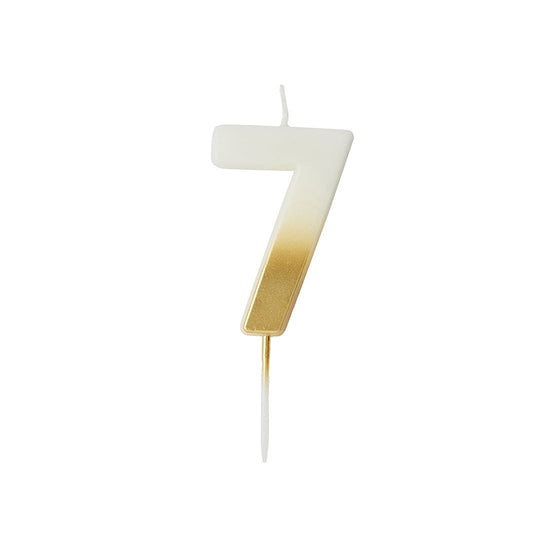 CANDLE - 7 - GOLD OMBRE