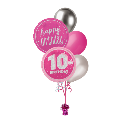 BOUQUET -10th BIRTHDAY - PINK GLITZ