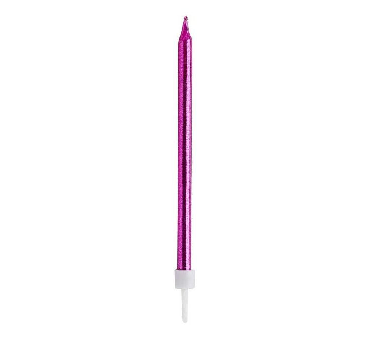 CANDLES - HOT PINK SKINNY - PACK OF 12