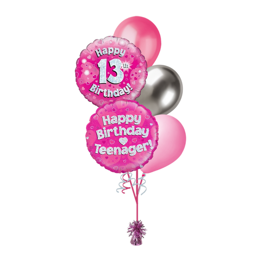 BOUQUET - HAPPY 13th BIRTHDAY - PINK