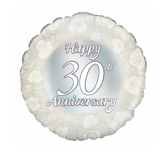 18" FOIL - HAPPY 30th ANNIVERSARY
