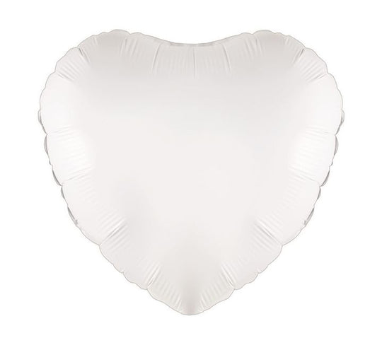 METALLIC - HEART - WHITE